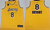 Lakers 8 Kobe Bryant Yellow KB Patch Swingman Jersey,baseball caps,new era cap wholesale,wholesale hats